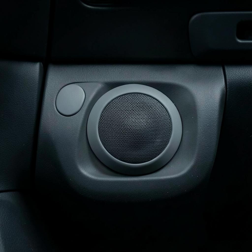 Plain factory car speaker before the upgrade